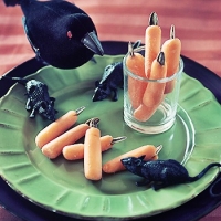 Creepy Carrot Fingers {Healthy Food for Halloween}