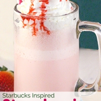 Starbucks Inspired Strawberries & Creme Frapp