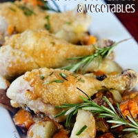 Garlic Roast Chicken Recipe With Vegetables