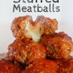 Slowcooker Cheesy Stuffed Meatballs