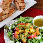 Grilled Peach Salad with Basil